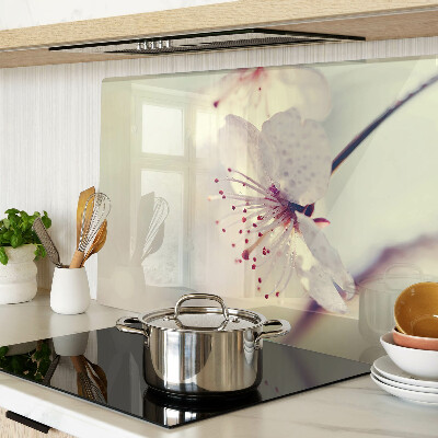 Snijplanken glas Bloemen op een geometrische achtergrond