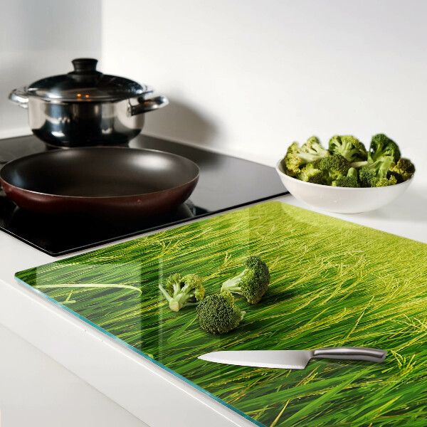 Glazen snijplanken Groen grasveld