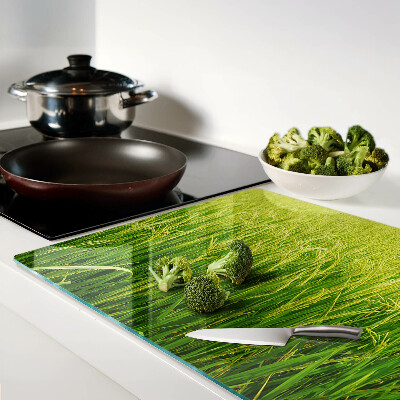 Glazen snijplanken Groen grasveld