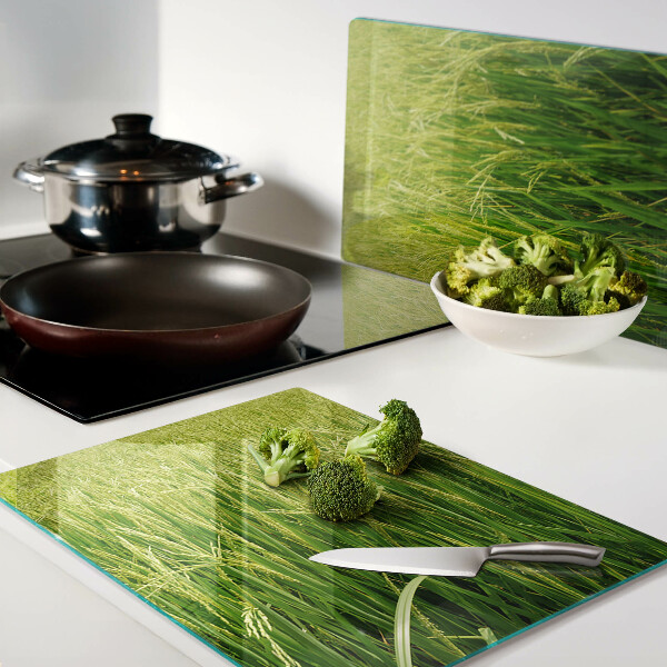 Glazen snijplanken Groen grasveld