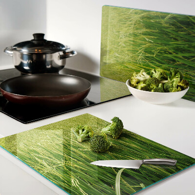 Glazen snijplanken Groen grasveld