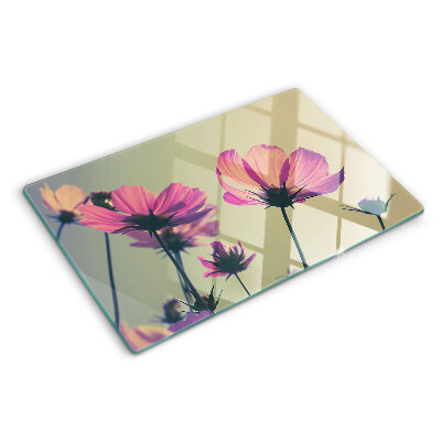 Snijplanken van glas Bloemen in pasteltinten