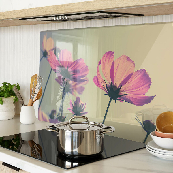 Snijplanken van glas Bloemen in pasteltinten