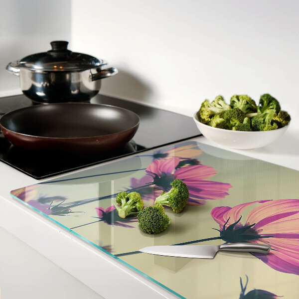 Snijplanken van glas Bloemen in pasteltinten