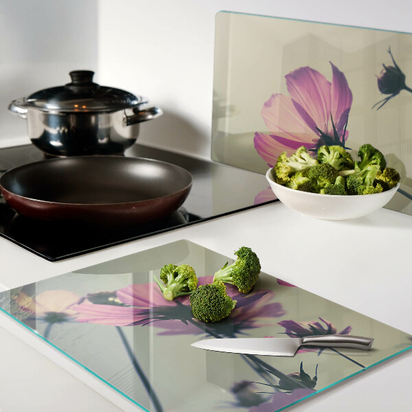 Snijplanken van glas Bloemen in pasteltinten