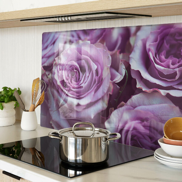 Glazen snijplanken Rozen in paarse tinten