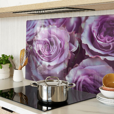 Glazen snijplanken Rozen in paarse tinten