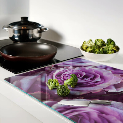 Glazen snijplanken Rozen in paarse tinten