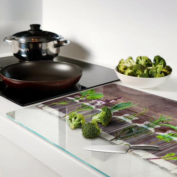 Snijplanken van glas Planten in flessen