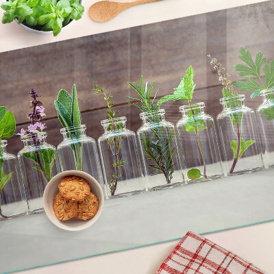 Snijplanken van glas Planten in flessen