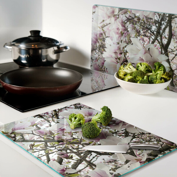 Snijplanken glas Magnolia bloemen