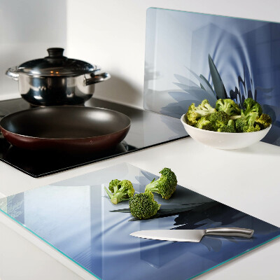 Snijplanken glas Waterlelie op een waterachtergrond