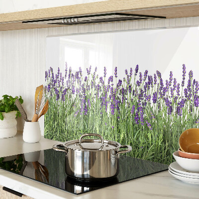 Glazen snijplanken Lavendelveld in de zon