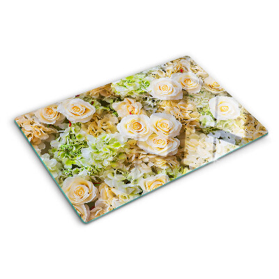 Snijplanken glas Bloemen in pasteltinten