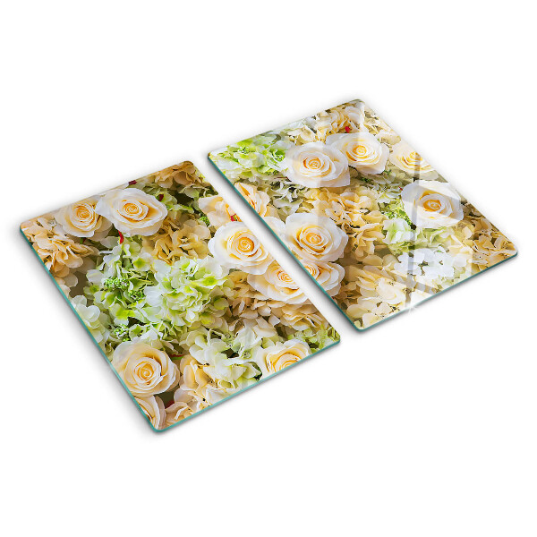 Snijplanken glas Bloemen in pasteltinten