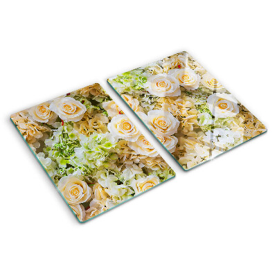 Snijplanken glas Bloemen in pasteltinten