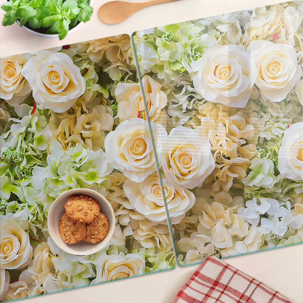 Snijplanken glas Bloemen in pasteltinten