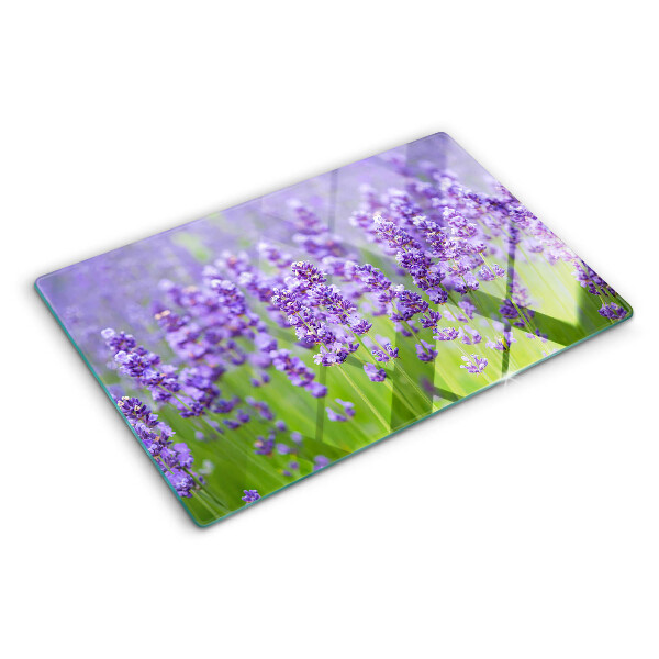 Snijplanken glas Lavendelveld