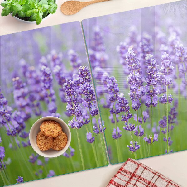Snijplanken glas Lavendelveld