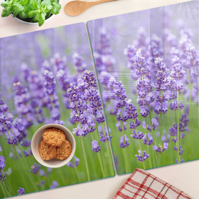 Snijplanken glas Lavendelveld