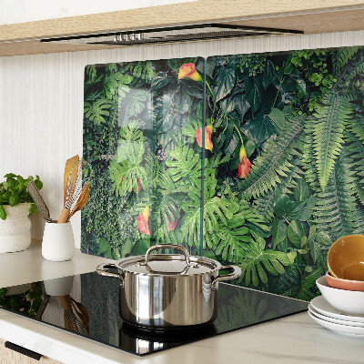 Snijplanken glas Tropische jungle met bloemen