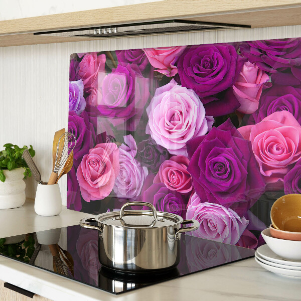 Snijplanken van glas Rozen in verschillende tinten roze