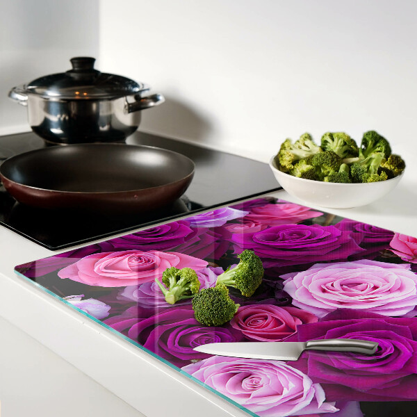 Snijplanken van glas Rozen in verschillende tinten roze