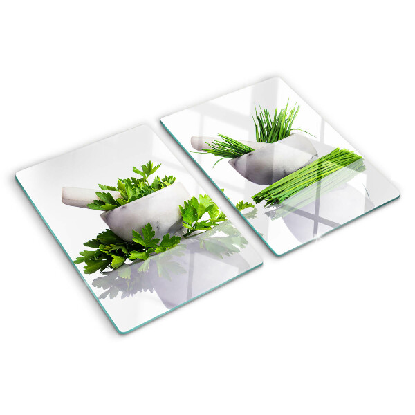 Glazen snijplanken Kruiden in potten