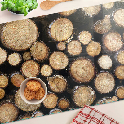 Snijplanken van glas Houtstammen in dwarsdoorsnede