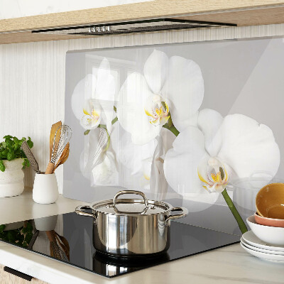 Snijplanken glas Orchideeën op een spiegelende achtergrond