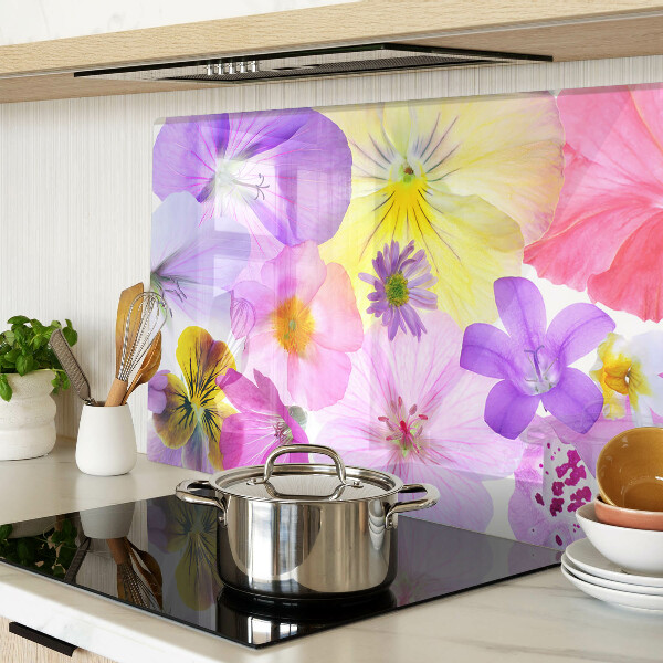 Snijplanken van glas Bloemen in pastelkleuren