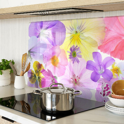 Snijplanken van glas Bloemen in pastelkleuren