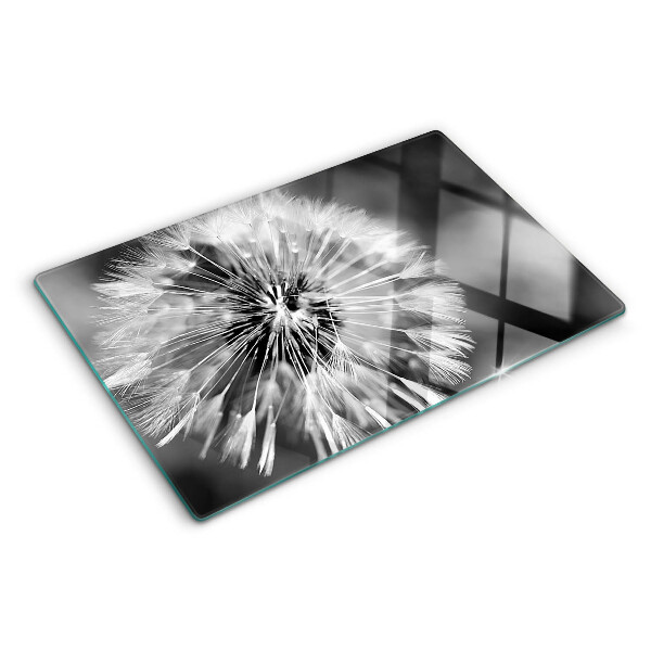 Snijplanken van glas Paardenbloemen in zwart-wit