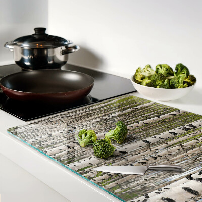Snijplanken van glas Witte berken in het bos