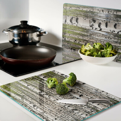 Snijplanken van glas Witte berken in het bos