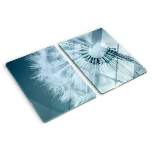 Snijplanken van glas Paardenbloemen tegen de hemel