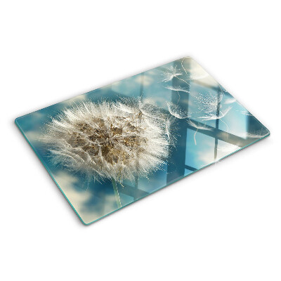 Snijplanken van glas Paardenbloemen tegen de hemel