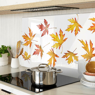 Glazen snijplanken Esdoornbladeren in herfstkleuren