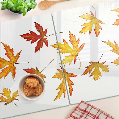 Glazen snijplanken Esdoornbladeren in herfstkleuren