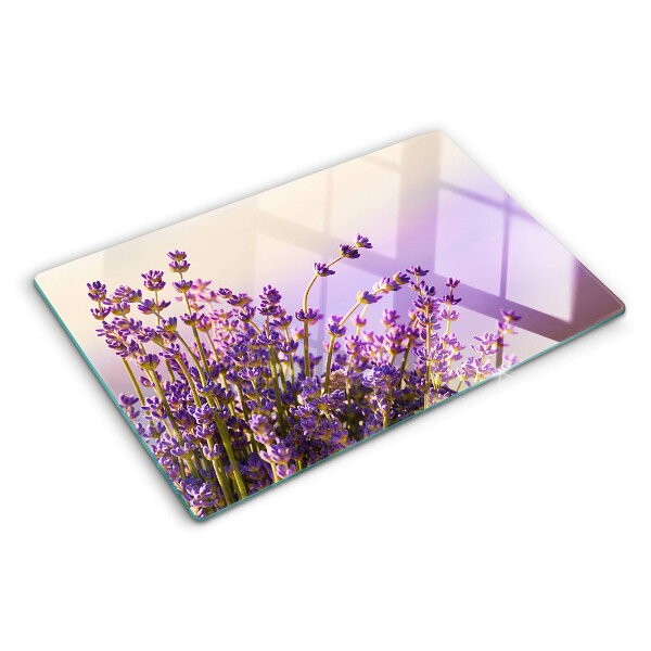 Glazen snijplanken Lavendelbloemen in het raam