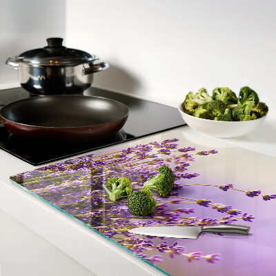 Glazen snijplanken Lavendelbloemen in het raam