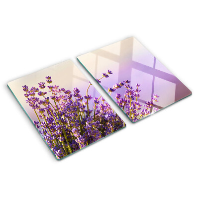 Glazen snijplanken Lavendelbloemen in het raam