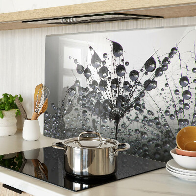 Glazen snijplanken Waterdruppels op planten