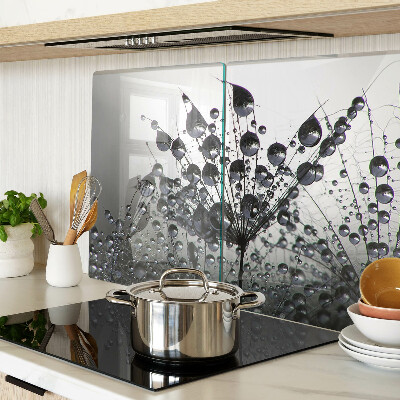 Glazen snijplanken Waterdruppels op planten