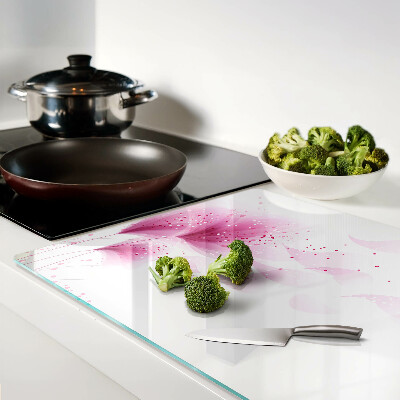 Snijplanken glas Bloemen in verschillende tinten roze