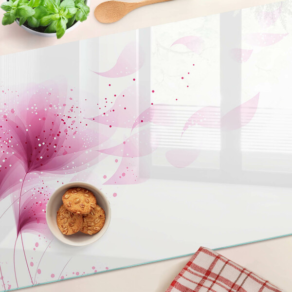 Snijplanken glas Bloemen in verschillende tinten roze