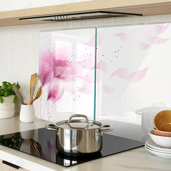 Snijplanken glas Bloemen in verschillende tinten roze