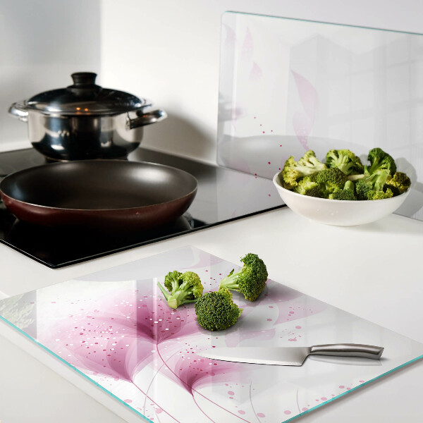 Snijplanken glas Bloemen in verschillende tinten roze