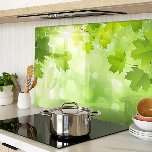 Glazen snijplanken Bladeren in de zonnestralen