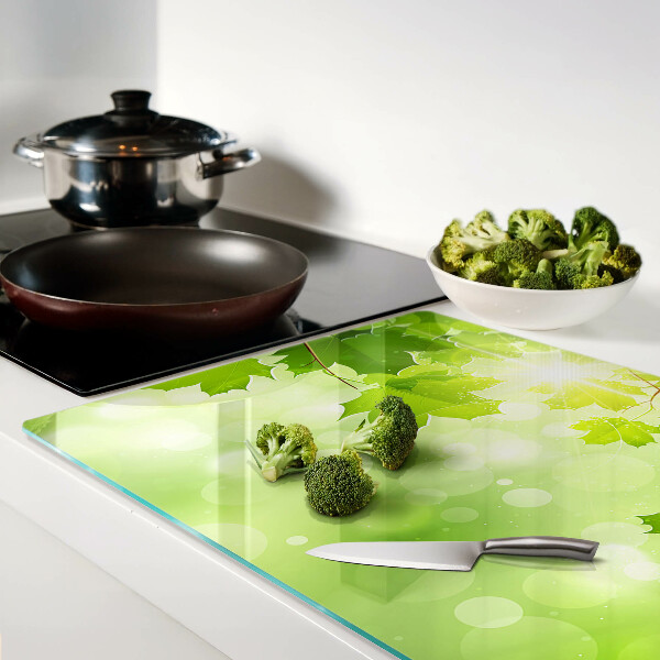 Glazen snijplanken Bladeren in de zonnestralen